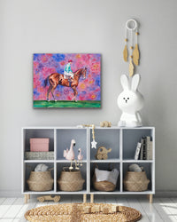 "Regret" first filly Equestrian Art Print