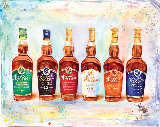 The Unicorn of Bourbons - the Weller bourbon collection print