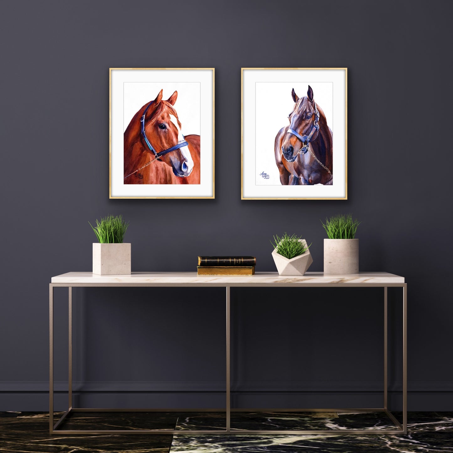 "Shadow" Equestrian Art Print White Background