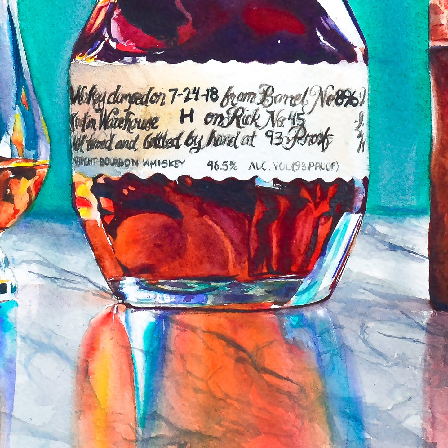 Blanton's and Cigar Night Cap print